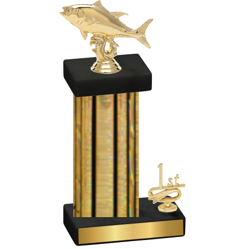 Accented Single Gold Glacier First Place Fishing Trophy