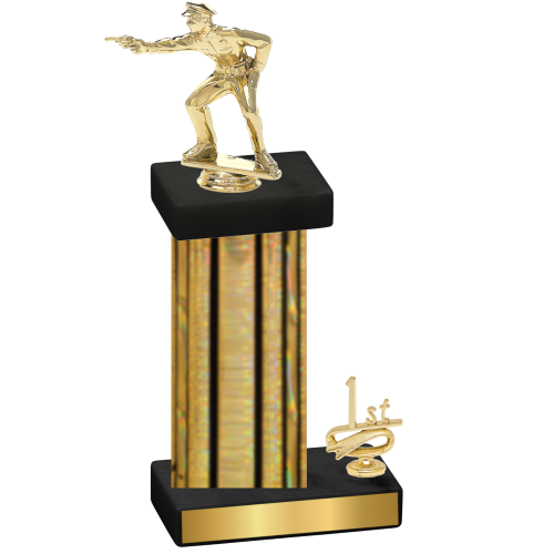 Accented Single Gold Glacier First Place Shooter Trophy