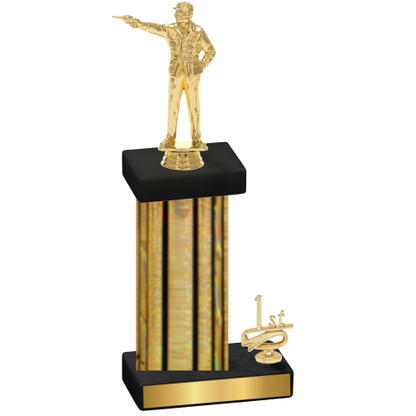 Accented Single Gold Glacier First Place Shooter Trophy