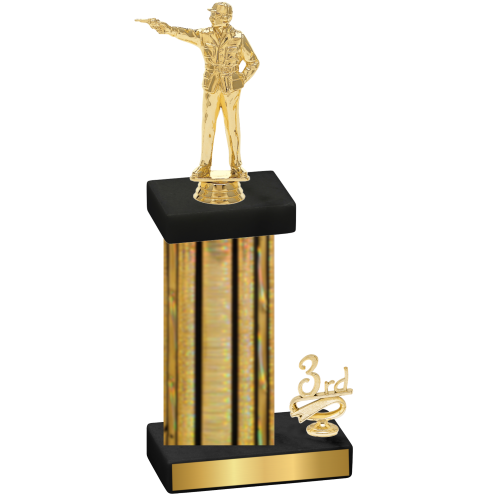 Accented Single Gold Glacier Third Place Shooter Trophy