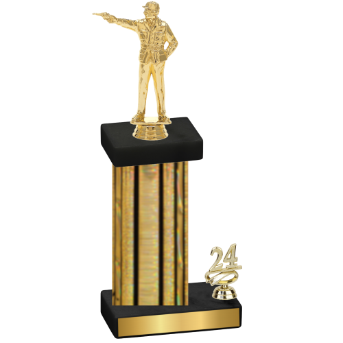 Accented Single Gold Glacier Year Shooter Trophy