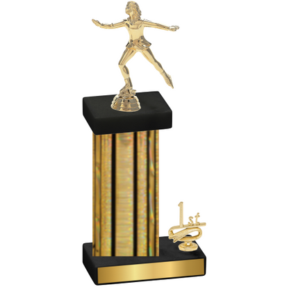 Accented Single Gold Glacier First Place Skater Trophy