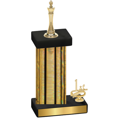 Accented Single Gold Glacier First Place Chess Trophy