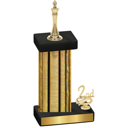 Accented Single Gold Glacier Second Place Chess Trophy