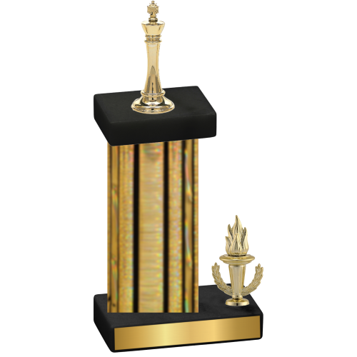 Accented Single Gold Glacier Victory Chess Trophy