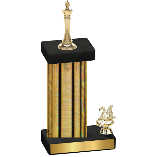 Accented Single Gold Glacier Year Chess Trophy