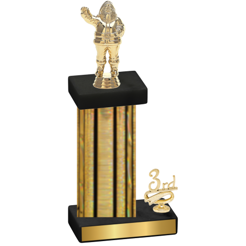 Accented Single Gold Glacier Third Place Holiday Trophy