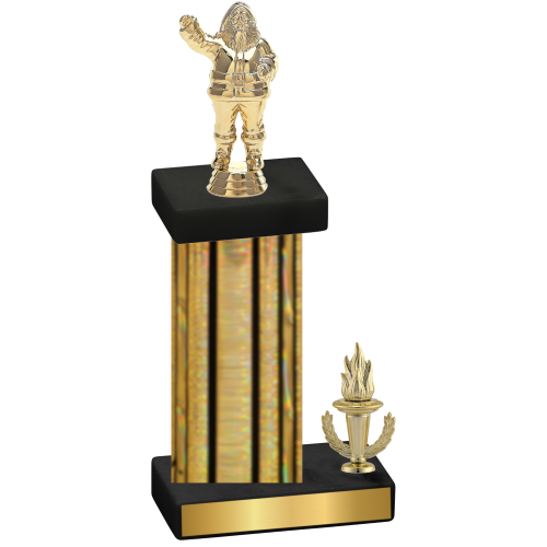 Accented Single Gold Glacier Victory Holiday Trophy