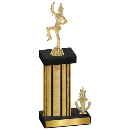 Accented Single Gold Glacier Victory Majorette Trophy