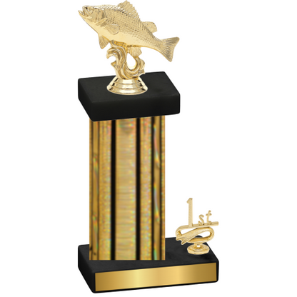 Accented Single Gold Glacier First Place Fishing Trophy