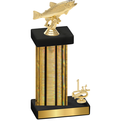 Accented Single Gold Glacier First Place Fishing Trophy