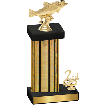 Accented Single Gold Glacier Second Place Fishing Trophy