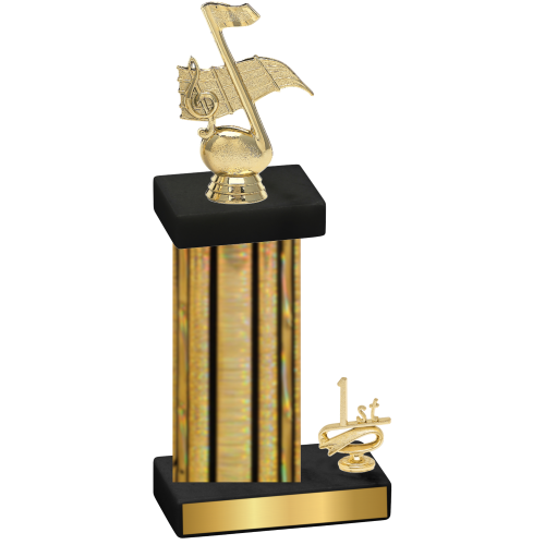 Accented Single Gold Glacier First Place Music Trophy