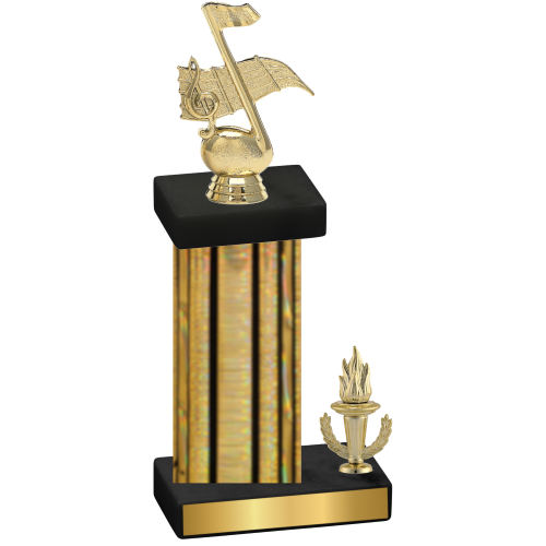 Accented Single Gold Glacier Victory Music Trophy