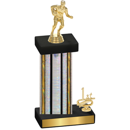 Accented Single Silver Glacier First Place Rugby Trophy