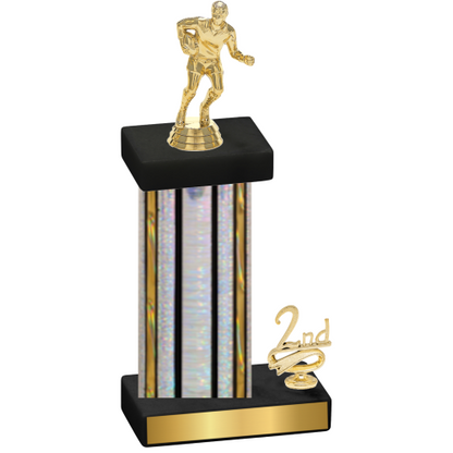 Accented Single Silver Glacier Second Place Rugby Trophy