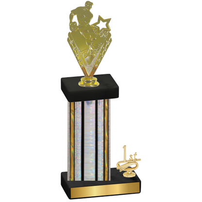 Accented Single Silver Glacier First Place Rugby Trophy