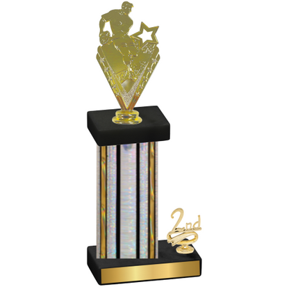 Accented Single Silver Glacier Second Place Rugby Trophy