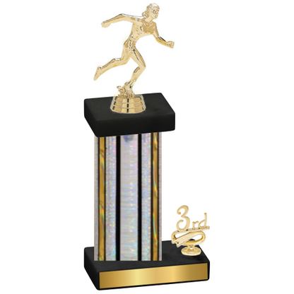 Accented Single Silver Glacier Third Place Running Trophy