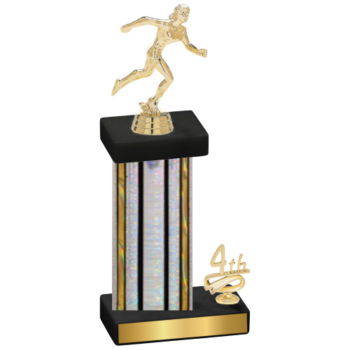 Accented Single Silver Glacier Fourth Place Running Trophy