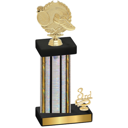 Accented Single Silver Glacier Third Place Running Trophy