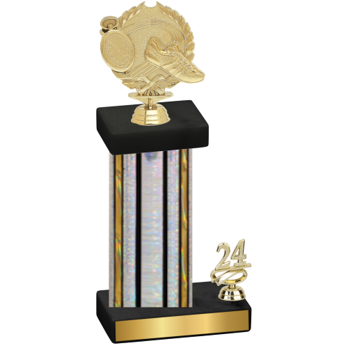 Accented Single Silver Glacier Year Running Trophy