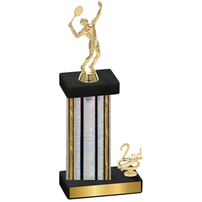 Accented Single Silver Glacier Second Place Tennis Trophy