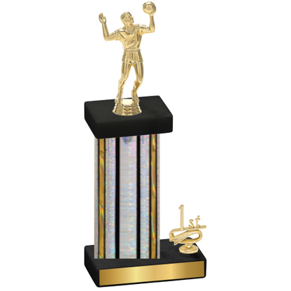 Accented Single Silver Glacier First Place Volleyball Trophy