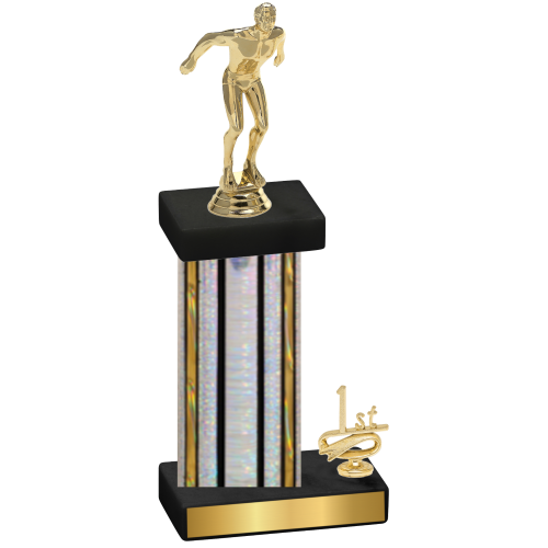 Accented Single Silver Glacier First Place Swimming Trophy