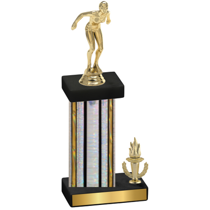 Accented Single Silver Glacier Victory Tennis Trophy