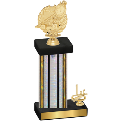 Accented Single Silver Glacier First Place Swimming Trophy