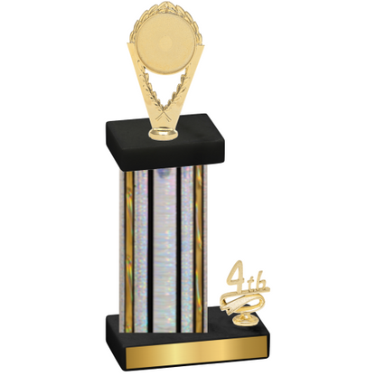 Accented Single Silver Glacier Fourth Place Insert Trophy