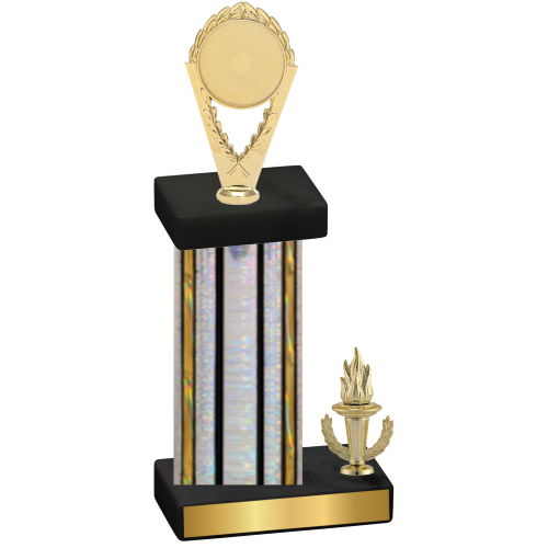 Accented Single Silver Glacier Victory Insert Trophy