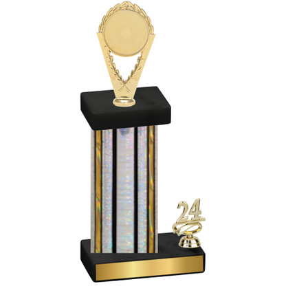 Accented Single Silver Glacier Year Insert Trophy