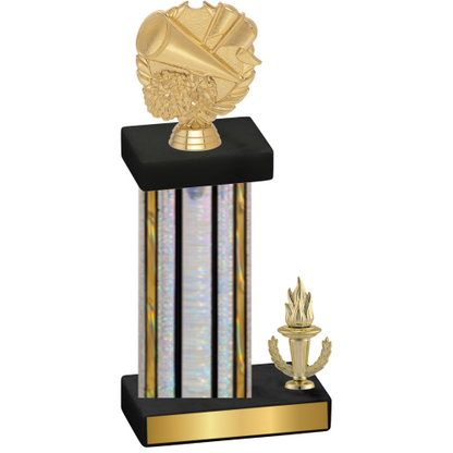 Accented Single Silver Glacier Victory Cheerleading Trophy
