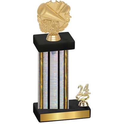 Accented Single Silver Glacier Year Cheerleading Trophy