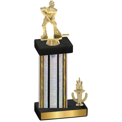 Accented Single Silver Glacier Victory Hockey Trophy