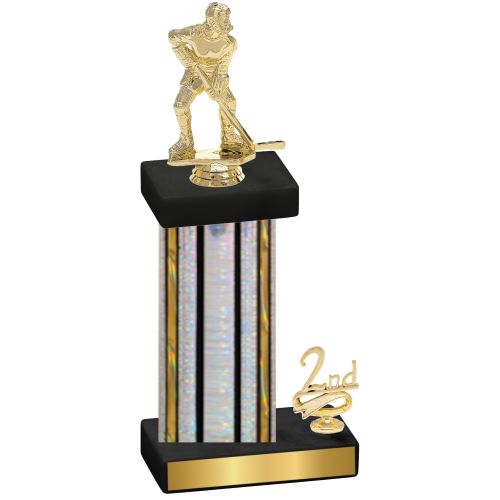 Accented Single Silver Glacier Second Place Hockey Trophy