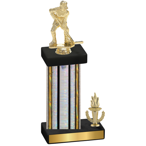 Accented Single Silver Glacier Victory Hockey Trophy