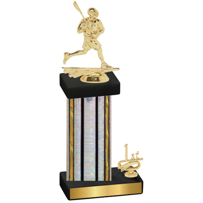 Accented Single Silver Glacier First Place Lacrosse Trophy