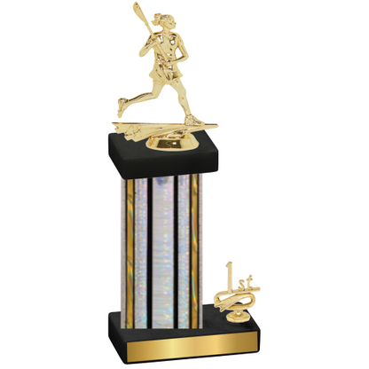 Accented Single Silver Glacier First Place Lacrosse Trophy