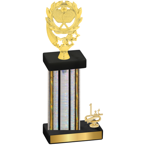 Accented Single Silver Glacier First Place Pickleball Trophy