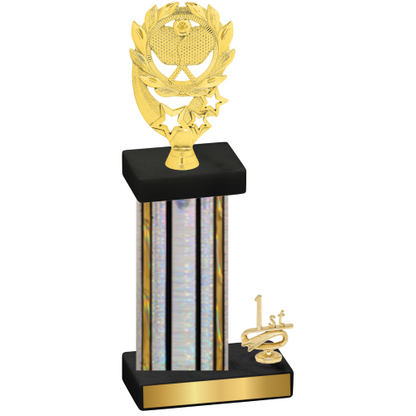 Accented Single Silver Glacier First Place Pickleball Trophy