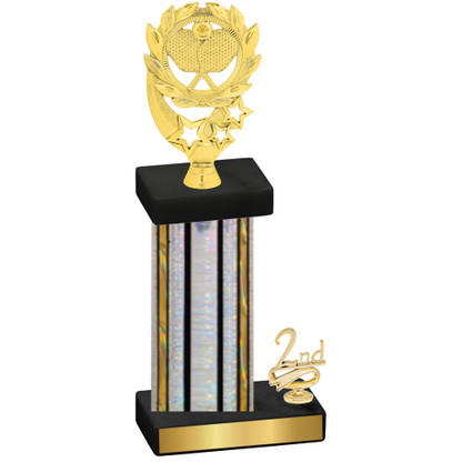 Accented Single Silver Glacier Second Place Pickleball Trophy