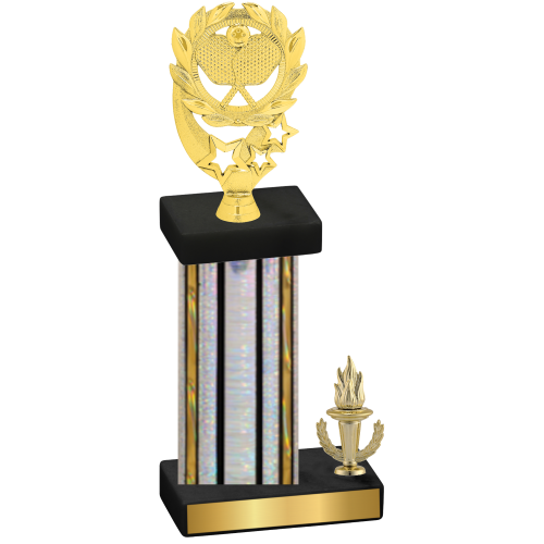 Accented Single Silver Glacier Victory Pickleball Trophy