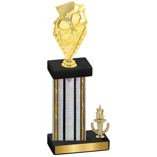 Accented Single Silver Glacier Victory Pickleball Trophy