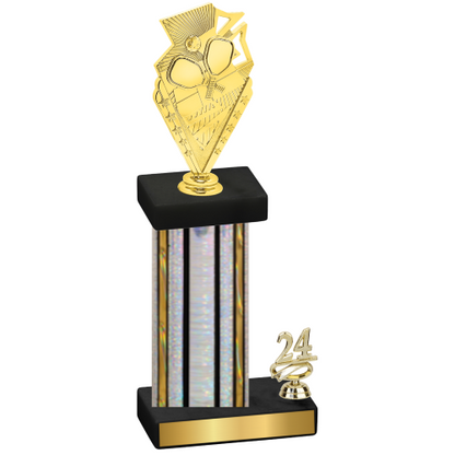 Accented Single Silver Glacier Year Pickleball Trophy