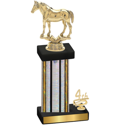 Accented Single Silver Glacier Fourth Place Horses Trophy