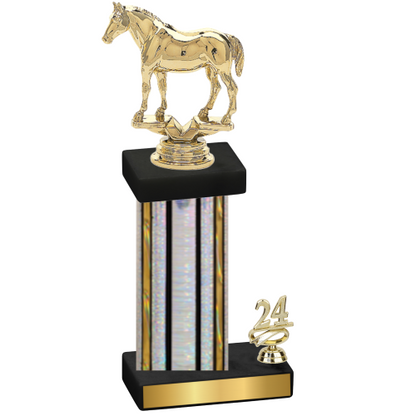 Accented Single Silver Glacier Year Horses Trophy