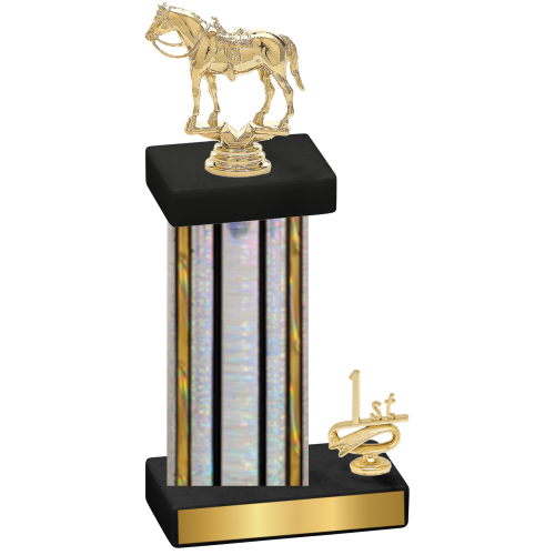 Accented Single Silver Glacier First Place Horses Trophy